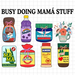 Mama Topper Multipack Png, Retro Madre Png, Busy Doing Mamá Stuff, Felice Festa della Mamma, Gif Per Mamma File Png Per Sublimazione