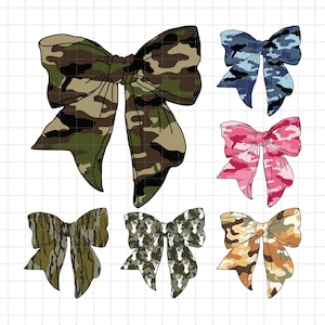 Lot de noeuds camouflage camouflage, noeud coquette camouflage, noeud coquette camouflage, chasse au canard png, noeud coquette camouflage png, motif camouflage old school png, camouflage fille