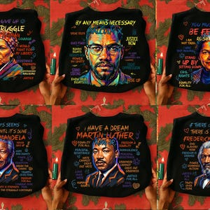 Black History Png Bundle, Martin Luther King Jr Png, Malcolm X Legacy  Png, African American Png, MLK Day Png, Human Rights Freedom Png