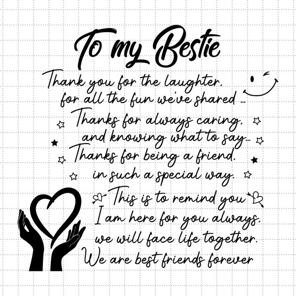 To My Besties, We're Best Friend Forever Svg, Friends Svg, Besties Svg, Friendship Svg, Best Friend Svg, Png Files For Cricut Sublimation