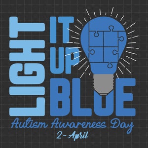 Acenda o Autismo em Azul (SVG), Quebra-cabeça de Coração para Autismo (SVG), Peças de Quebra-cabeça (SVG), Apoio ao Autismo, 2 de Abril (SVG), Conscientização sobre Autismo