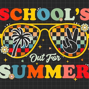 Schule für den Sommer, Groovy Stil Glücklicher letzter Tag der Schule svg, Hallo Sommer-Svg, Sommerpause, Goodbye Schule Hallo Sommer, Abschlussfeier