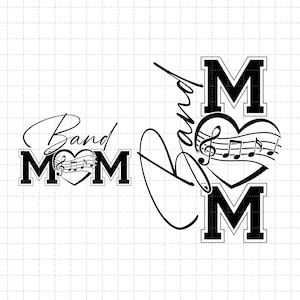 Band Mom SVG Band Mom PNG Marching Band Mom Shirt Design Drumline Mom png svg Digital File Cut File for Cricut Sublimation