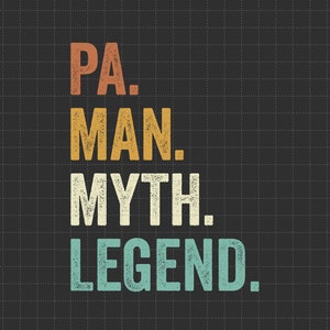 Papa The Man, The Myth, The Legend Svg, Dia dos Pais Svg, Paternidade Svg, Ideia de Presente para a Vida de Pai, Melhor Papai Dada