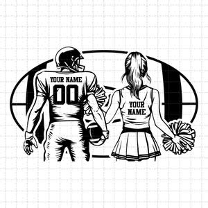 Cheerleader Svg, Football Player Svg, Football Name Svg, Cheer Dance Svg, Football Shirt ,Football Season, Cheer Clipart, Png Dxf Eps