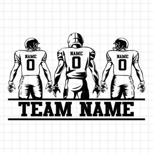 3 Jogadores de Futebol SVG, Time de Futebol SVG, Nome do Jogador SVG, Nome do Time de Futebol Americano SVG, Nome do Time de Futebol Personalizado SVG, SVG Personalizado
