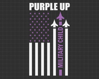 Military Kid Strong Jet Up Svg, Military Soldier Svg, Purple Up Svg, Veteran Of US Army, Proud Military Family, Military Child Svg