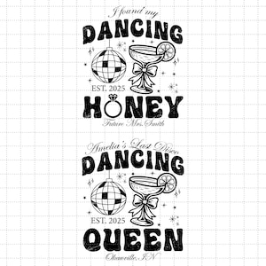 PNG "Disco Bachelorette", Clipart personalizzato "Ultima Discoteca della Sposa", PNG "Hippie", File digitale "Dancing Queen", Download PNG "Honey Bride"