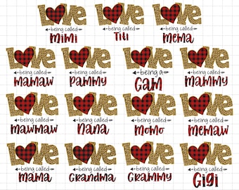 Love Being Called Grandma Plaid Leopard Mothers Day Svg Bundle , Moms Day Svg, Happy Mothers Day, Grandma Svg