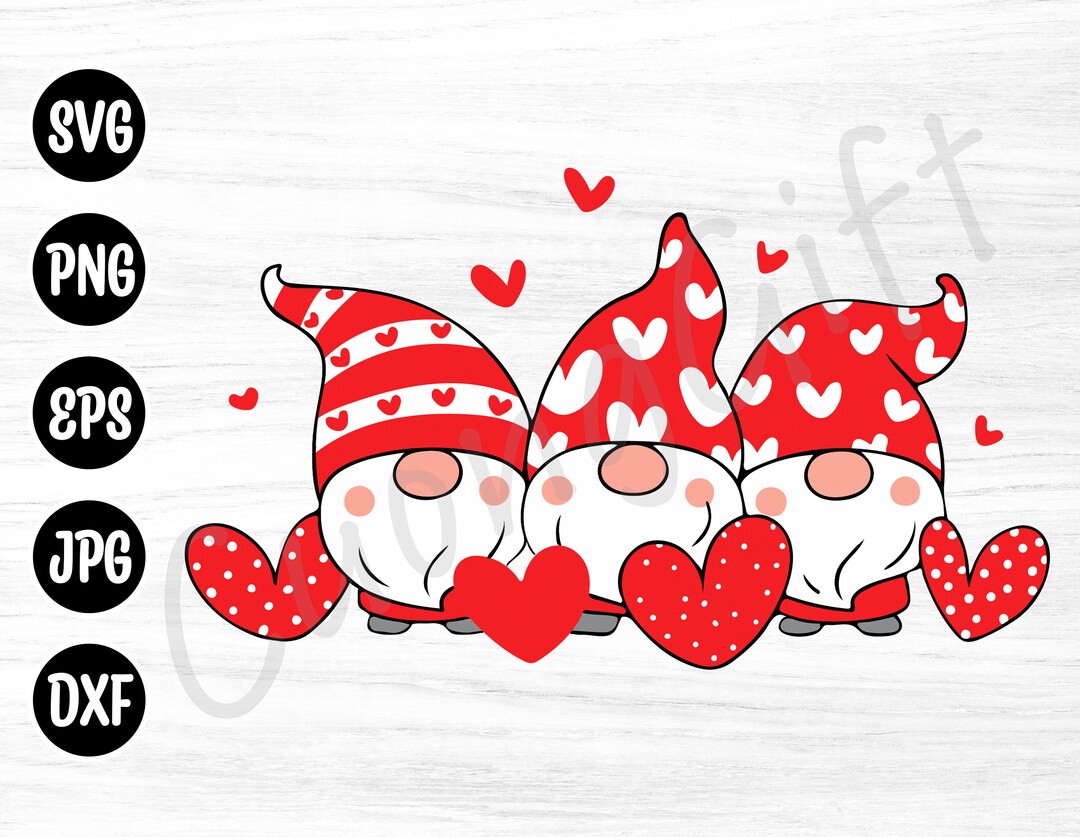 Three Gromes Holding Hearts Svg, Funny Valentine Day Svg, Gromies Svg ...