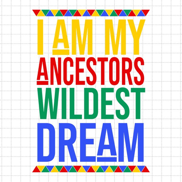 I Am My Ancestors Wildest Dream Svg, Melanin King Svg, Black History Month Svg, BLM Svg, African American Svg, Melanin Svg,  Black Loyalties