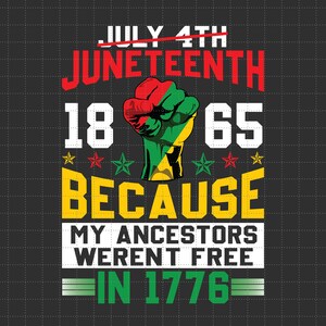 Juneteenth 1865 Perché i miei antenati non erano liberi nel 1977 Svg, Juneteenth 19, Giorno della libertà, BLM Svg, Diritti di uguaglianza, Africa, Storia nera