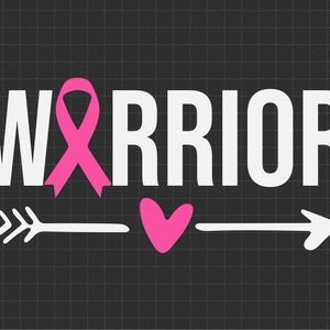 Guerreiro do Câncer de Mama Svg Png, Fita Rosa Svg, Sobrevivente do Câncer Svg, Luta contra o Câncer Svg, Svg, Arquivos Png para Cricut Sublimação