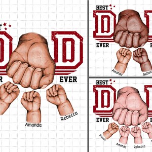 Personalized Best Dad Ever Png, Fist Bump Set Png, Dad Hand Fist Bump Png, America Flag Design, Happy Father&#39;s Day Png, Sublimation File
