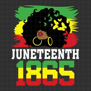 Il mio Svg per le donne nere del giorno dell'indipendenza, Svg per il giorno della libertà, Svg BLM, Mese della storia dei neri, Svg afroamericani, Free-ish 1865