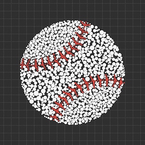 Divertido SVG de béisbol de lunares, Día Internacional de los Puntos (SVG), Feliz Día de los Puntos, SVG de lunares arcoíris, 15 de septiembre, SVG para amantes del deporte