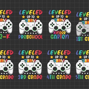 Paquete de controlador de juego mejorado (SVG), SVG de jugador, Primer día de clases, Archivos SVG y PNG para sublimación de Cricut