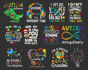 Bundle Autism Awareness, Autism Strong Love, Autism Heart Puzzle Svg, Puzzle Piece Svg, Autism Support, 2nd April Svg