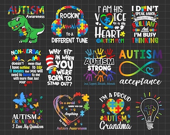 Autism Awareness Bundle , Autism Strong Love, Autism Heart Puzzle Svg, Puzzle Piece Svg, Autism Support, 2nd April Svg