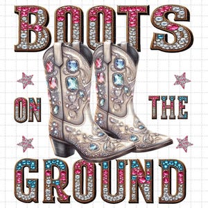 Stiefel auf dem Boden PNG, Stiefel Cowboy Western Png, Cowgirl Stiefel PNG Sublimation, Western Cowgirl Design, Western Png
