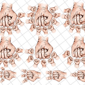 Paquete de puños personalizados para el Día del Padre (imagen PNG), manos de papá e hijo (imagen PNG), puños de papá para bebé y niño pequeño, regalo para el Día del Padre, imagen PNG para el Día del Padre