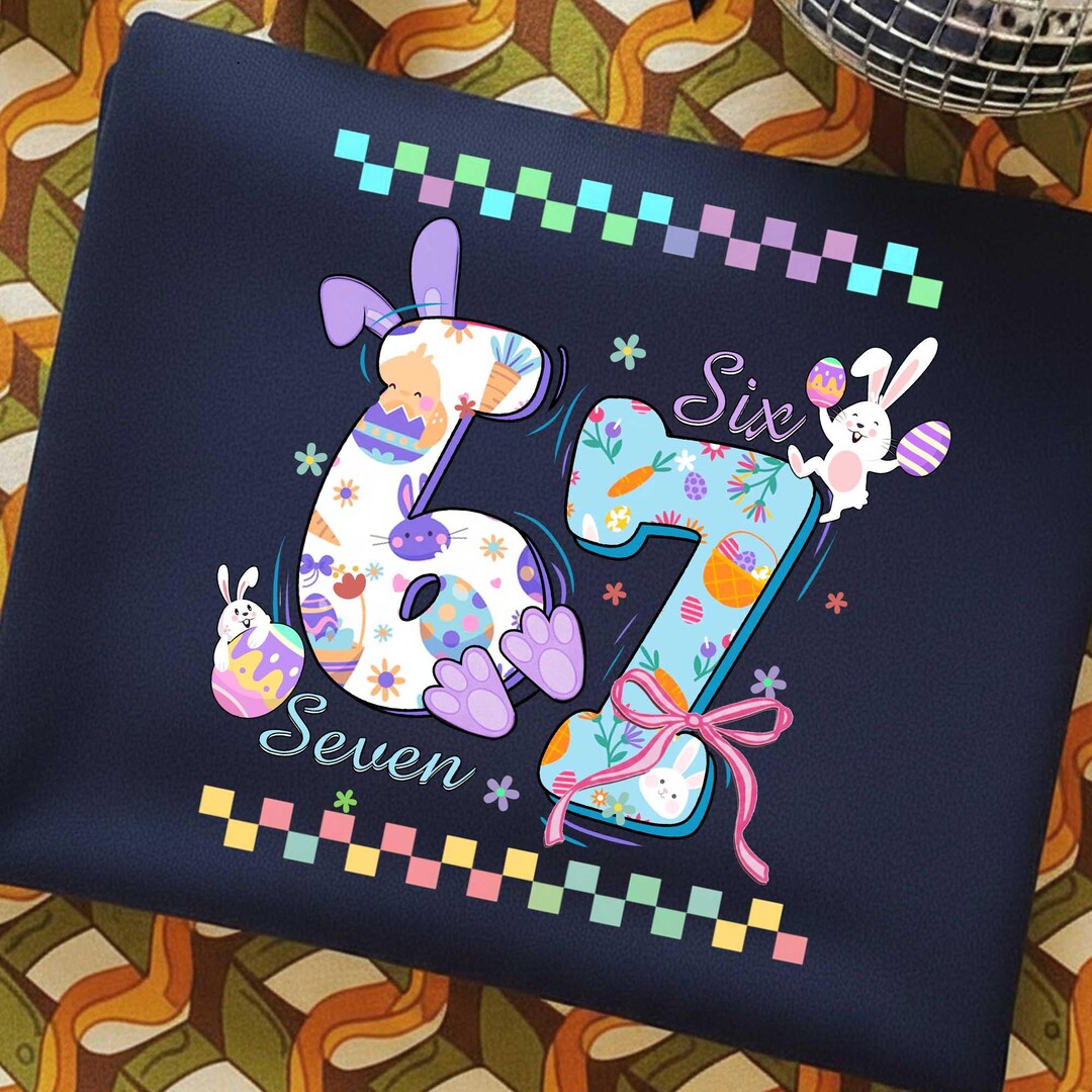 Preppy Easter Six Seven Png, Cute Coquette Easter Bunny Png, Funny Meme ...