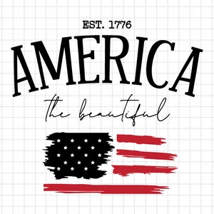 Amerika The Beautiful Fourth Of July Svg, Independence Day, Svg, Png-bestanden voor Cricut-sublimatie