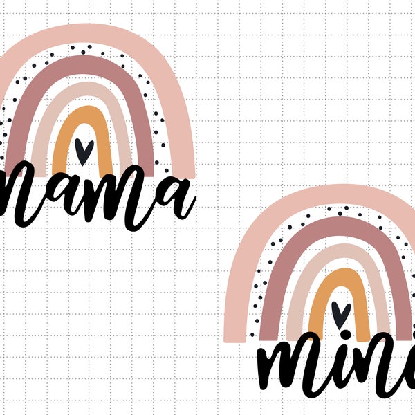 Mama Mini Bundle Rainbow Svg, Grandma, Nana, Mimi, Gigi Svg, Happy Mother Day, Mother's Day Svg, Mom Life, Motherhood Svg