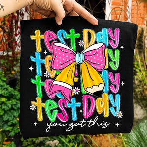 Det är testdag, du har den här png, sublimering av koketttestningsdag png, statligt testning png, testkoordinator png, preppy lärartröja png