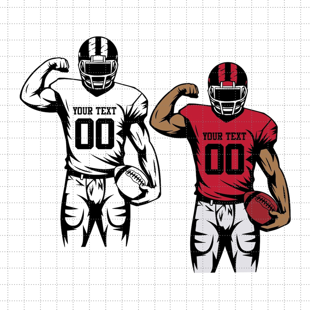 Football Player Svg | Customized Football Player Svg | Football Svg ...