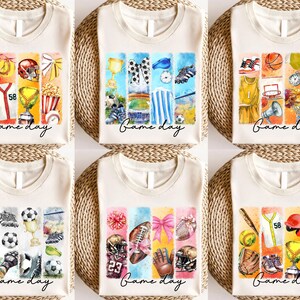 Game Day Football Coquette, Honkbal Png-bundel, Retro Game Day Png, Vintage Softbal Png, Football Mama Png, Voetbal, Penseelstreekvoetbal