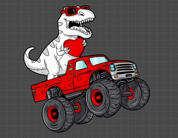 Kids Valentines Day T Rex Riding Monster Truck Funny Boys Svg - Etsy New Zealand Kids Valentines Day T Rex Riding Monster Truck Funny Boys Svg - Etsy New Zealand