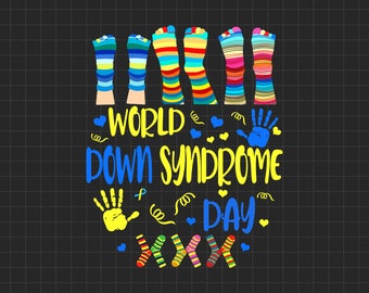 Rock Your Socks Down Syndrome Svg, WDSD, Down Syndrome Awareness, Down Trisomy 21, We Wear Blue And Yellow, Lucky Few, 21 March