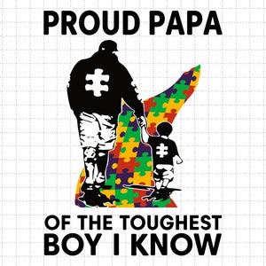 Papai orgulhoso do garoto mais durão que eu conheço (SVG), Peça de quebra-cabeça (SVG), Apoio ao autismo (SVG), 2 de abril (SVG), Conscientização sobre o autismo (SVG), Autismo orgulhoso (SVG)