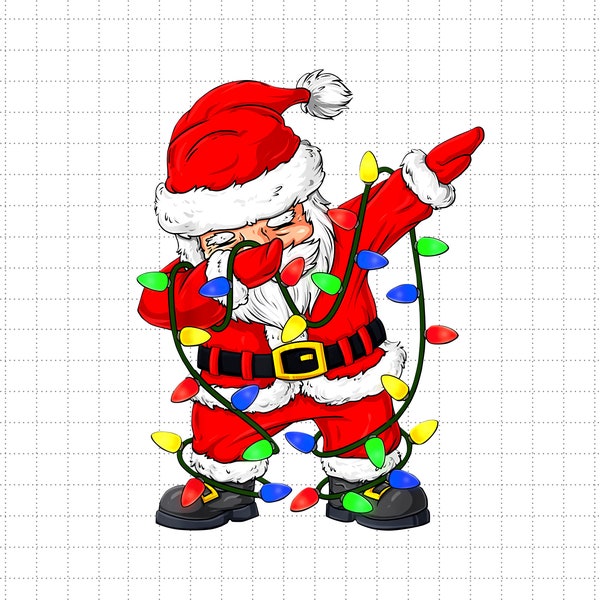 Dabbing Santa Claus Christmas Png, Santa Claus, Christmas Light Png, Holiday Season, Png Files For Sublimation, Only PNG