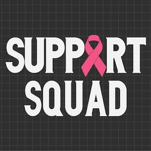 Soutien escouade Cancer du sein guerrier Svg, Svg ruban rose, survivant du cancer Svg, lutte contre le cancer Svg, Svg, fichiers Png pour Cricut sublimation