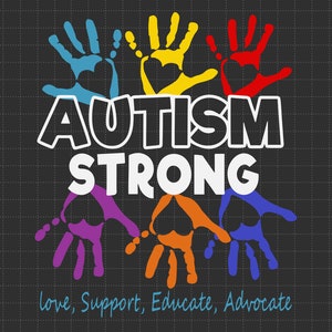 Paquete SVG de Concientización sobre el Autismo, Amor Fuerte por el Autismo, Rompecabezas de Corazón con Autismo, Pieza de Rompecabezas, Apoyo al Autismo, 2 de Abril, SVG