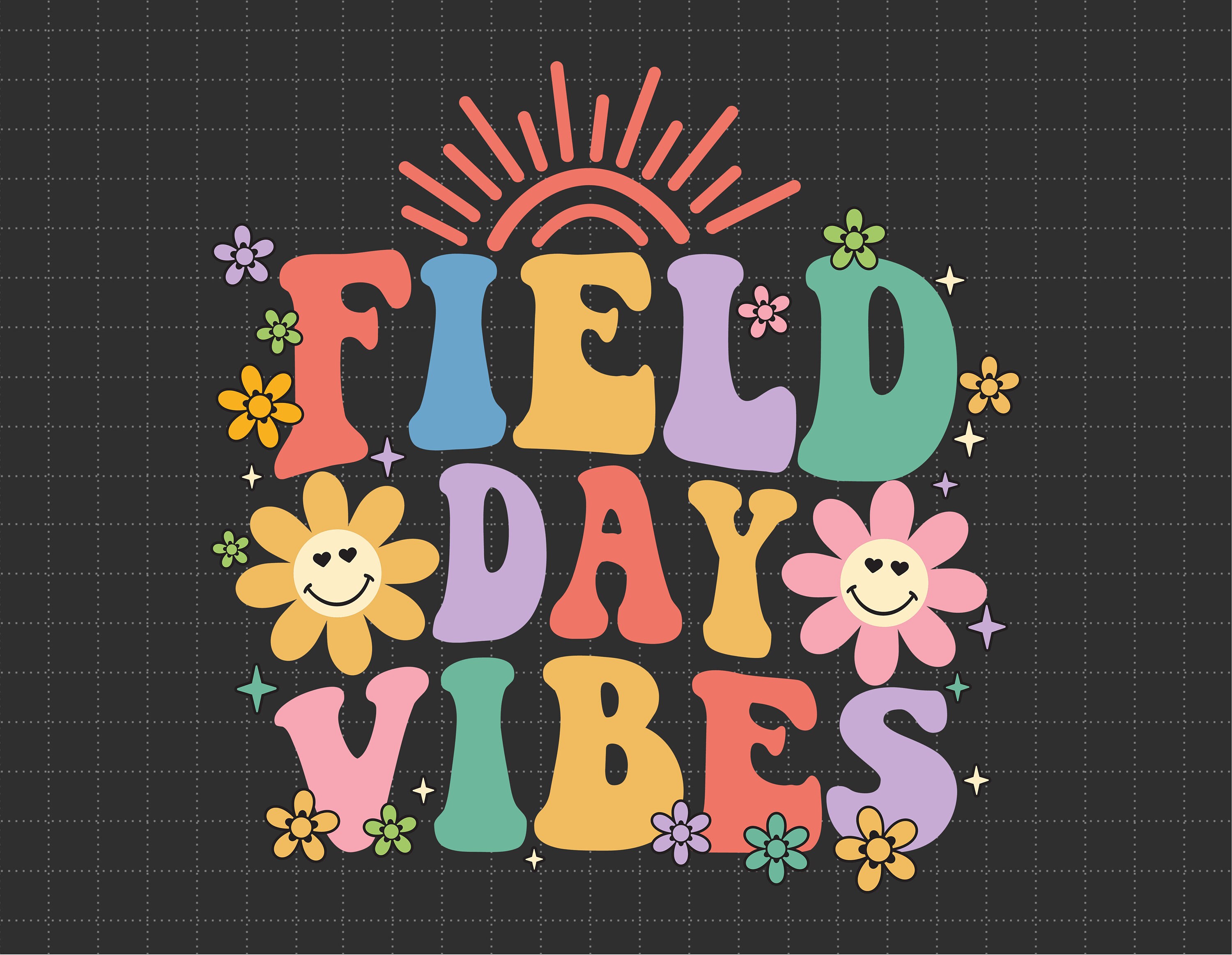 Field Day Vibes Svg School Out for Summer Groovy Style Last Etsy