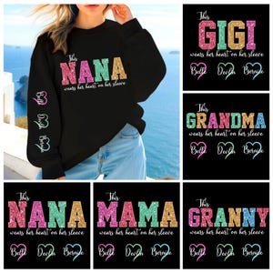 Personalisieren Sie Familie Shirt Png Bundle, Mama Png, GiGi Png, NaNa Png, Mama Png, Oma Png, Benutzerdefinierte Kindernamen, Muttertagsgeschenk Png
