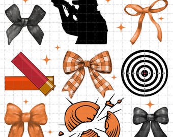 Shooting Skeet Coquette Bow Png, Clay Pigeon Png, Sport Shooting Sublimation, Shooting Target Png, Skeet target Png, Trendy Png