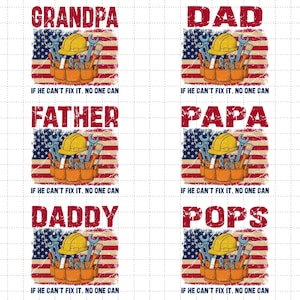 Papa Can Fix It Tool Box Png Bundle, Dzień Ojca Png, Fixer of Things Png, Papa Tools Png, Papa Png, Funny Papa Birthday Png, Plik Cyfrowy