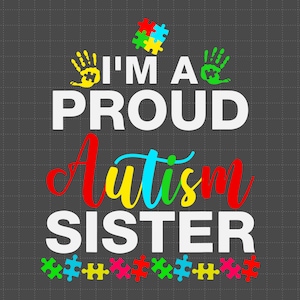 Irmã orgulhosa do autismo (SVG), Peça de quebra-cabeça (SVG), Apoio ao autismo, 2 de abril (SVG), Conscientização sobre o autismo (SVG), Seja gentil (SVG)