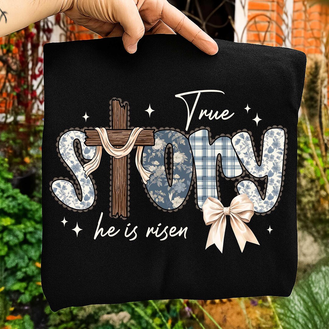 True Story He is Risen PNG, Grand Millennial Easter Png, Coquette ...
