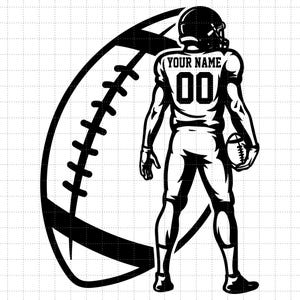 Football Players Svg Png, Personalized Name And Number Svg, Game Day Svg, American Football Svg, Football Team Svg, Football Season Svg