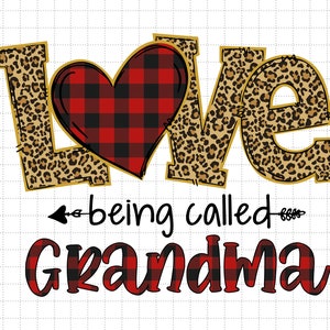 Me encanta que me llamen abuela. Svg del día de la madre con estampado de leopardo a cuadros. Svg del día de la madre. Feliz día de la madre. Svg de la abuela