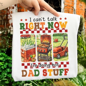 No puedo hablar ahora mismo PNG, Estoy haciendo cosas de papá sexy PNG, Papá con parrilla de barbacoa PNG, Regalo del Día del Padre, Papá con cortacésped PNG, Papá de verano Descarga digital
