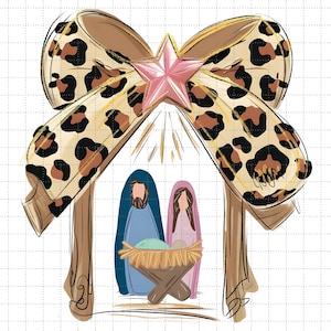 El mejor regalo de todos PNG, lazo de leopardo para la Natividad, versículo bíblico de Navidad, Niño Jesús, sublimación de festividades religiosas, ¡Oh, noche santa! PNG
