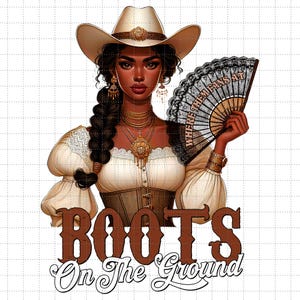 Boots On the Ground png, Clack Fan Line Dance Cowgirl png, Black Cowgirl Png, Where Them Fans At Clack Fan Girl, Black Cowgirl Line Dance