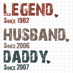 Leyenda de fecha personalizada, esposo, papá, Svg, abuelo, feliz día del padre, Svg del día del padre, Svg de papá, Svg de vida de papá, Svg de paternidad