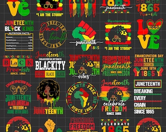 Juneteenth SVG Bundle, Juneteenth 1865 Svg Png, Celebrate Juneteenth Svg, Celebrating Freedom, Emancipation Day, Black History Month